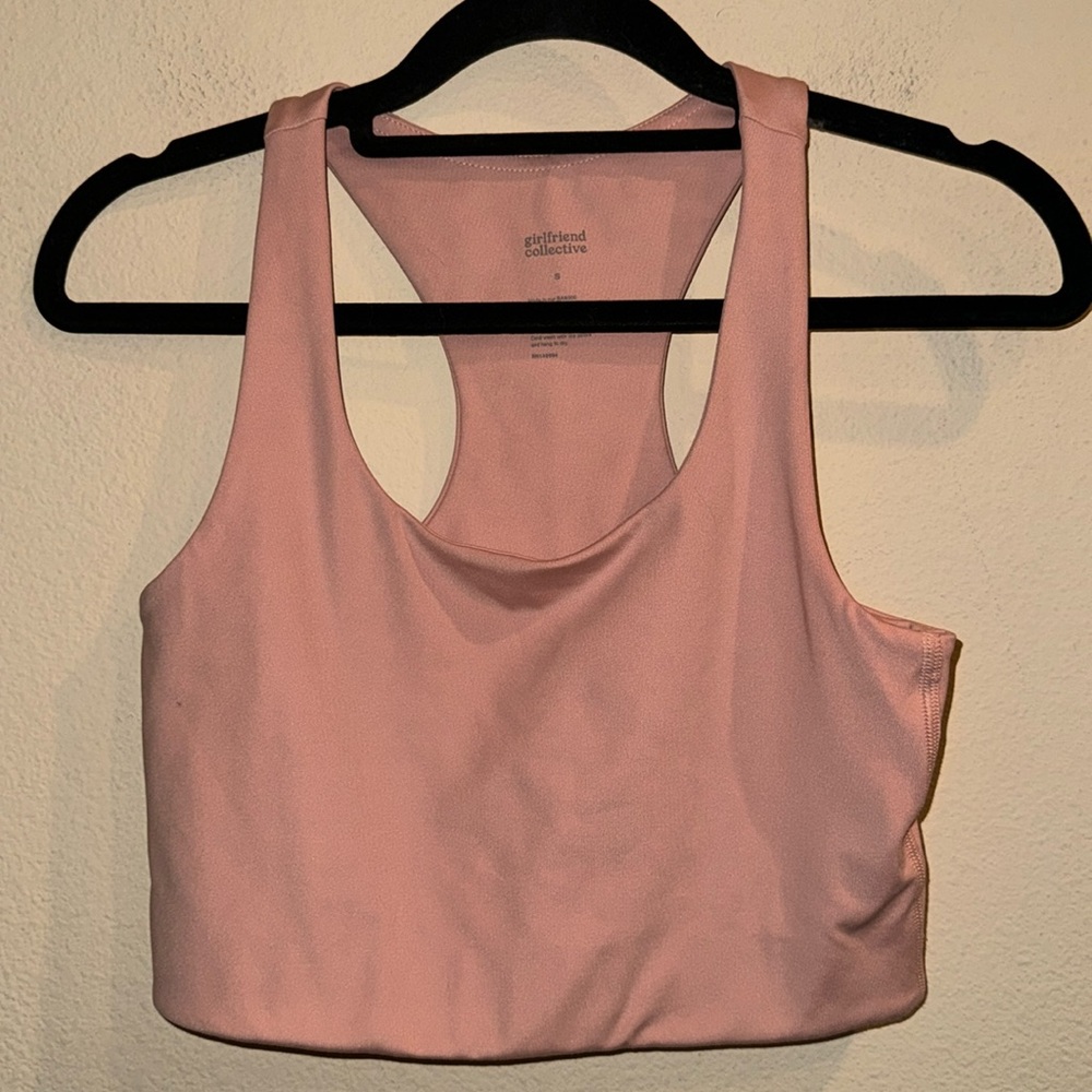Girlfriend Collective Light Pink Sports Bra Size Small